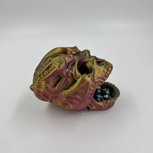 Skull with Dragon Dice Tower