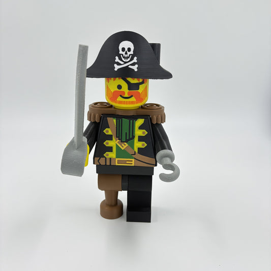5x Scale BrickFig Pirate Captain
