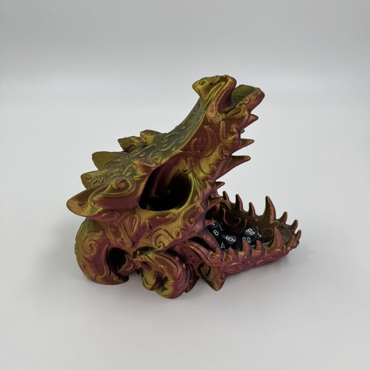 Ornate Dragon Skull Dice Tower