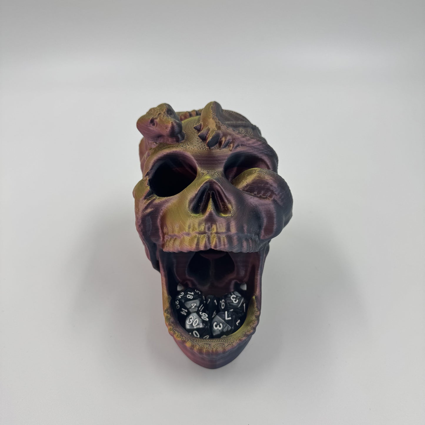 Skull with Dragon Dice Tower
