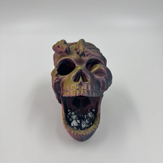 Skull with Dragon Dice Tower