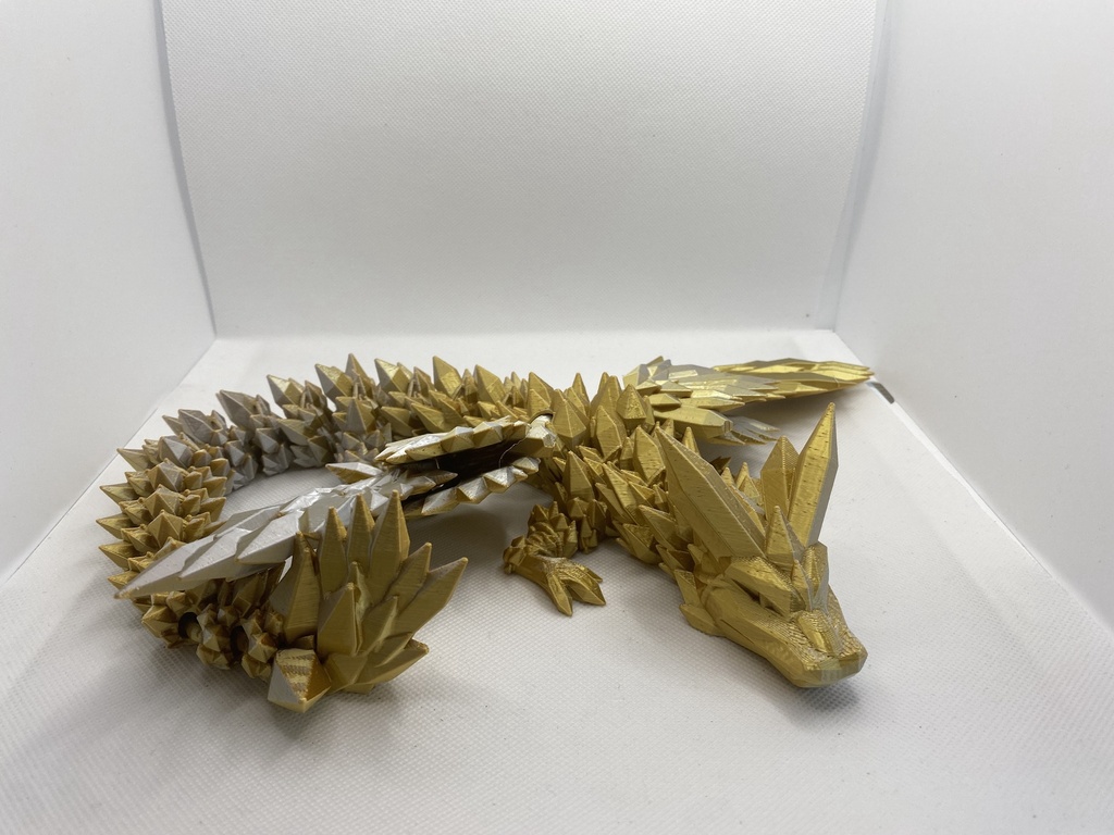 Crystal Winged Dragon Gold-Silver