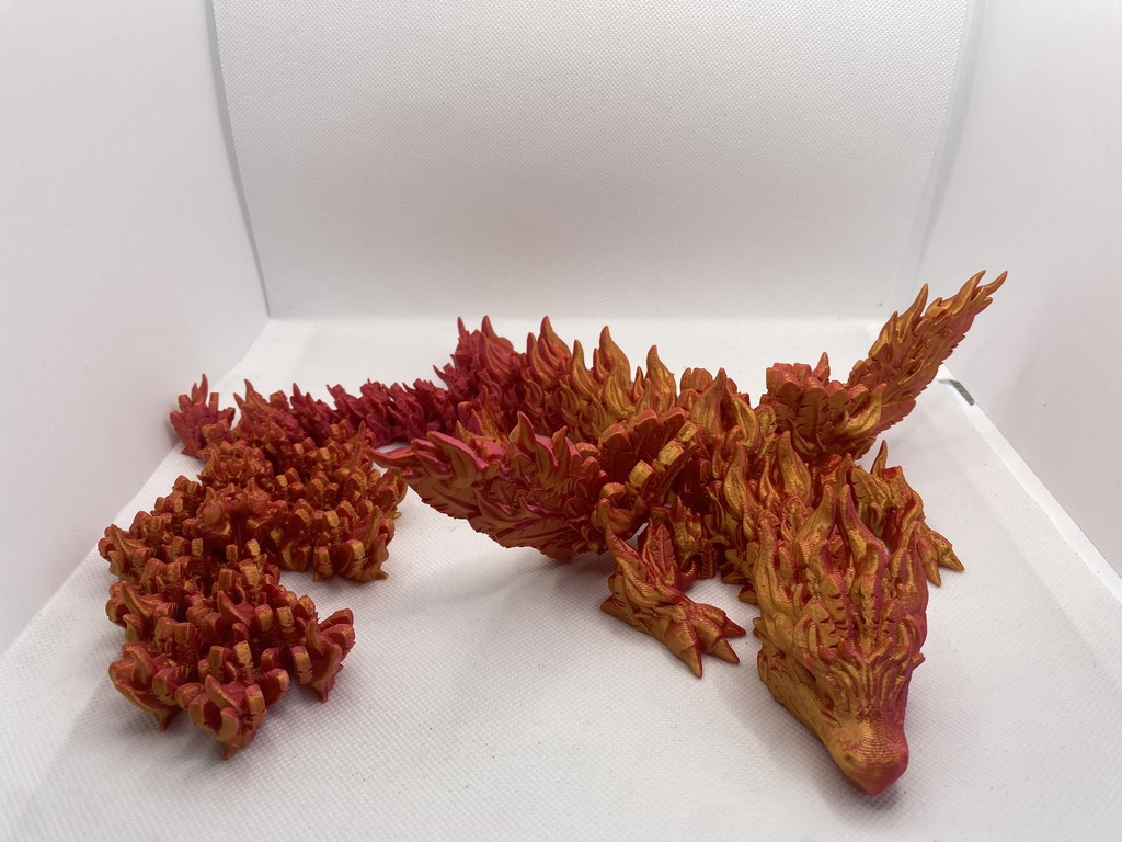 Phoenix Winged Dragon Gold-Red